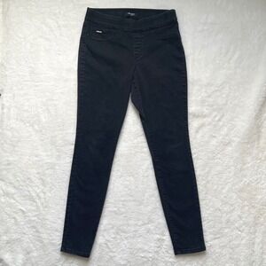 Nine West Pull-On Skinny Jeans Women Black High Rise Stretch  Size 10
